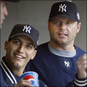 Andy Pettitte, left, and Roger Clemens in 2003.