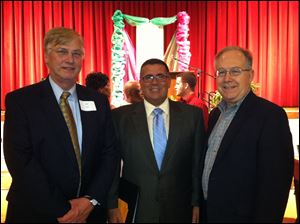At the Cherry Street Mission's spring fund-raiser, It's All About Hope, were Joseph Sober, left, Cherry Street board chairman and V.P. Mercy, Dan Rogers, center, president and CEO of Cherry Street Mission Ministries, and Greg Shapiro, Cherry Street Board Director.