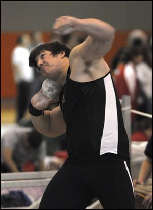 Derrick Vicars crushed his own record in the shot put in a meet at Miami University. He also beat Findlay's school record in the hammer throw, which was the nation's second best and an Olympic B standard qualifying toss. 