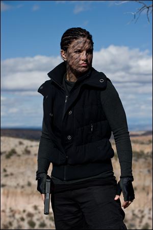 Gina Carano is shown in a scene from 'Haywire.'