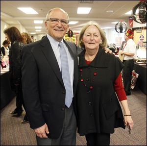 David Schlaudecker of Leadership Toledo, left, and Sally Binard, founder of the Heart and Soul Fundraiser.