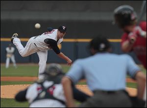 Mud Hens pitcher Doug Fister, on a rehab assignment from Detroit, didn't allow a run in his four innings against Pawtucket. He gave up just two hits and one walk, while striking out five.