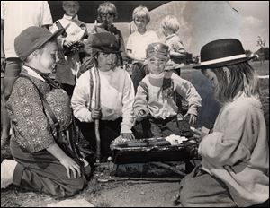 Friendship Park held annual hobo parties, such as this one in 1967.