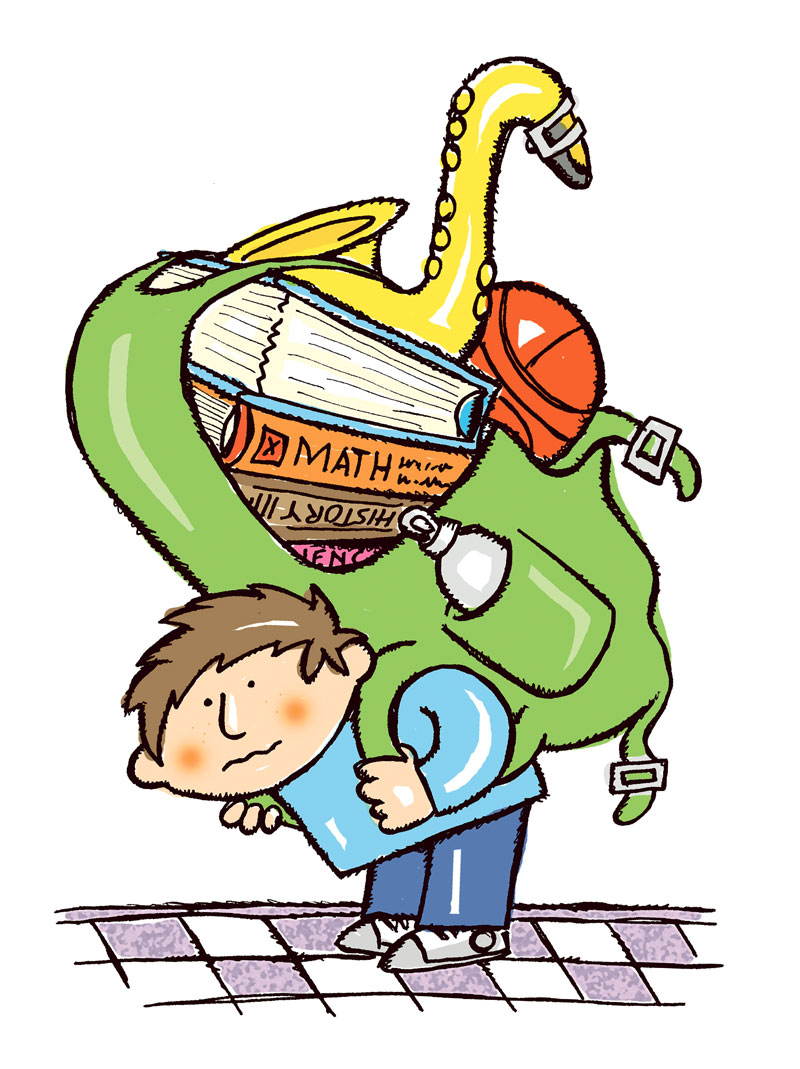 Heavy backpacks Homework shouldn't be this much of a burden The Blade