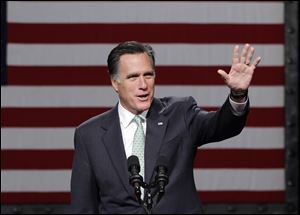 Republican presidential candidate, former Massachusetts Gov. Mitt Romney speaks at Lansing Community College in Lansing, Mich., Tuesday.