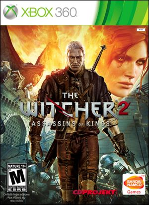 The Witcher 2: Assassins of Kings; Score: 4 stars; System: Xbox 360; Genre: Action RPG; No. Players: 1; ESRB Rating: M for Mature.