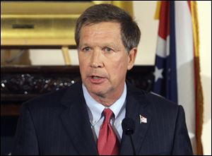 A poll of registered voters this month  shows 41 percent approve of Republican Ohio Gov. John Kasich and 44 disapprove.
