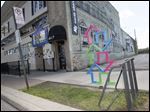  A bright bike rack on the 1800 block of Adams in front of Ottawa Tavern.