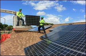 Many U.S. solar-panel installers oppose tariffs on Chinese panels, claiming less expensive imports help make solar panels more affordable for customers. The Commerce Department ruled Chinese producers had dumped solar cells in the United States.