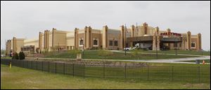 The building on the Maumee River in East Toledo was only a shell in June, 2011. It now is completed and includes 2,002 slot machines shipped in from Las Vegas as well as a grand buffet and a fine-dining steakhouse.