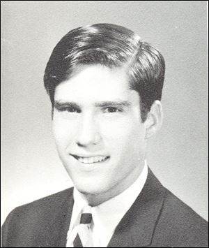 Mitt Romney, now the presumptive Republican candidate for president, is shown in his senior year at Cranbrook in 1965.
