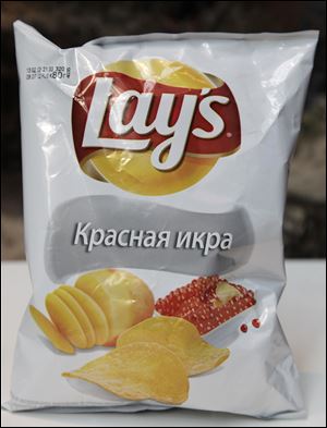 Lays caviar potato chips.