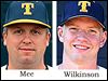  Rockets coach Cory Mee, left, asked UT's seniors to play more relaxed in April. Ryan Wilkinson starts today in the MAC playoffs.