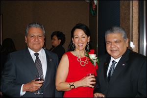 From left, John Escobar, Margarita DeLeon, and Louis Escobar at the Justice Awards.