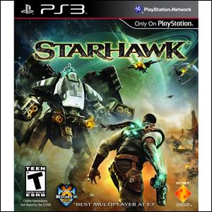 Game: Starhawk; Grade ***; System: PS3; Publisher: Sony; Genre: Shooter; ESRB rating: Teen.