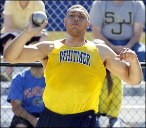 Chris Wormley of Whitmer qualified to state after finishing second in the discus and third in the shot put at the Division I regional.