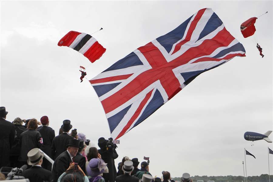 Britain's beloved queen off to races as festivities begin The Blade