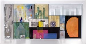 Therman Statom's glass artwork titled 'Paris' is displayed in the current images exhibition in the Walter E. Terhune Art Gallery at Owens Community College in Perrysburg Township.