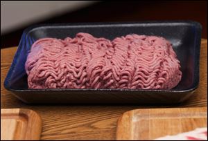 The beef product known as pink slime or lean finely textured beef on a tray at the Beef Products Inc. plant in South Sioux City, Neb.