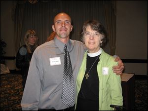 Guest speaker and former FOCUS client Steven Spain with Rev. Margaret Sammons of St. Michael's in the Hills episcopal Church and FOCUS board member.