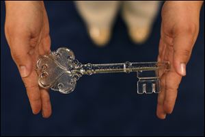 Toledo mayors continue to give glass keys much like this one to visiting dignitaries and distinguished citizens.