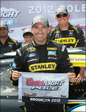 Marcos Ambrose had an average speed of 203.241 mph to take the pole for today's Sprint Cup race.