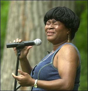 Ramona Collins performs at Jazz in the Garden at the Toledo Botanical Garden.