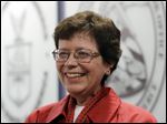 Acting United States Commerce Secretary Rebecca Blank smiles at a news conference for the opening of the U.S. Patent and Trademark Office's first satellite location in Detroit, Friday. The U.S. Patent and Trademark Office's first satellite location outside of Washington, D.C., is expected to help entrepreneurs in Michigan get patent approvals more quickly.