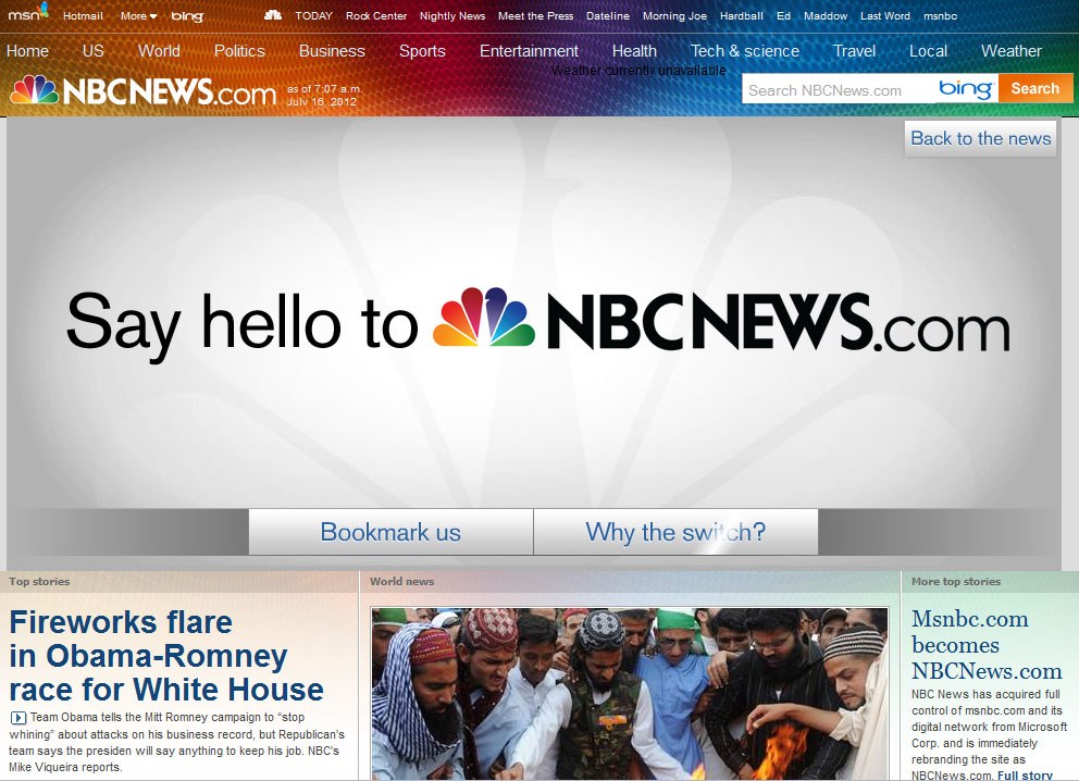 Microsoft Ends Online Marriage With NBC To Pursue Building Its Own 