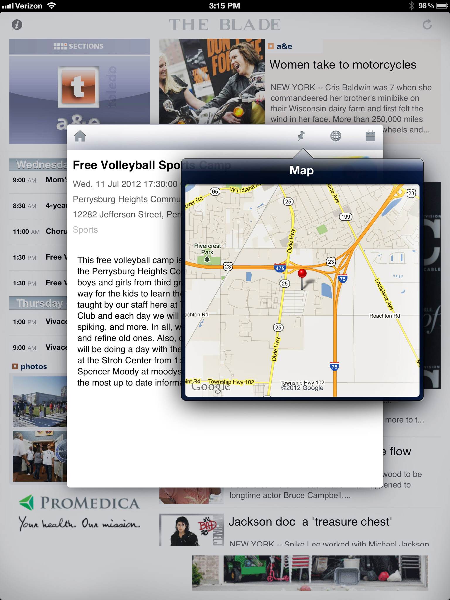 Blade unveils updated smartphone app The Blade