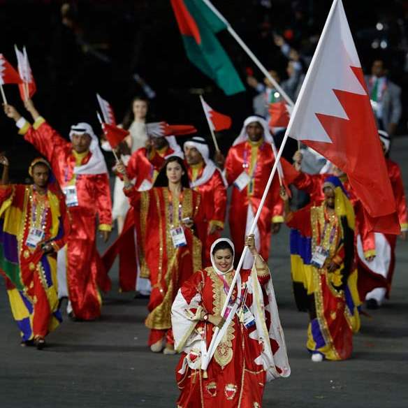 Bahrain-s-Azza-Al-Qasimi-carries-her-country-s-national