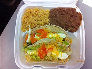 Taco meal at Gloria’s Tamales.