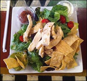 Southwest chicken and lime salad at Chandler’s Cafe.