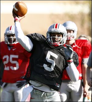 Sophomore quarterback Braxton Miller will lead the Buckeyes today in the team's first preseason practice.