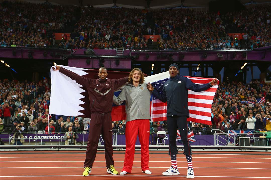 L-R-Bronze-medalist-Mutaz-Essa-Barshim-of-Qata