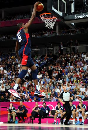 Kevin Durant scored 19 points during the U.S. team's 109-83 win against Argentina on Friday.