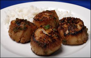 Ginger and Maple Glazed Scallops.