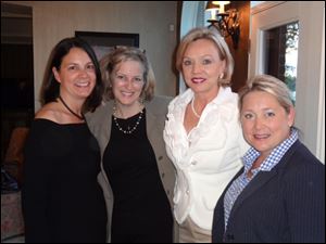 From left, Susan Block, Molly Reams Thompson, Marianne ballas, and Brooke Olson at the kickoff party for Art and Autism.