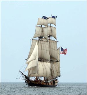 The Brig Niagra sailing ship is a restoration of the vessel that served as the flagship for Commodore Oliver Hazard Perry during the Battle of Lake Erie in the War of 1812.