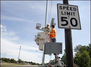A speed-monitoring camera is installed on the Anthony Wayne Trail in the straightaway between South Avenue and the Toledo Zoo. Activation next week is possible.