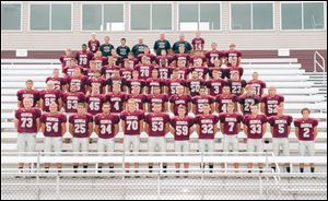 FROM LEFT: Row 1: Michael Deiter, Logan Bryer, David Nutter, Kyle Nutter, Jake Morris, Nick Keller, John Belsky, Nick Mortensen, Jake Young, Zach Roberts, Casey Gose, Max Reeder. Row 2: Lucas Apel, Nick Herrick, Cole Beck, Tyler Kwiatkowski, Quentin Spiess, Alex Hayes, Ryan Espinoza, Logan Scott, Tyler Rozek, Robert Roginski, Jacob Belcik, Garrett Etts. Row 3: Nick Wolfe, Louis Cutchall, Kyle Rozek, Jacob Wojciechowski, Trever Martin, Kyle Edwards, Jay Nino, Tyler Baird, Andrew Belcik, Cody Pickard, Blake Traver. Row 4: Sam Niefer, Alexander Brown, Michael Meng,
Greg Jimerson, Kevin Harris, Solomon Mutchler, Tyler
Stuck, Dakota Sparks, Zach Grodi, Trever Miller.
Row 5: T.J. Baker, Zeke Herrera, Ethan Roberts, Michael
Roberts, Damien D’Emilio, Dylan Witt, Austin Wise,
Andrew Drummond, Logan Shamp, Brock Metcalf, Joe
McLear. Row 6: Brennan Spiess, Mike Vicars, Randy Grosjean, Keith Traver, Tim Spiess, Kent Davis, Marek Spiess.