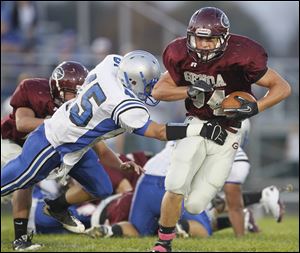 Genoa senior Kyle Nutter has more than 3,400 career rushing yards. He had 413 in a playoff game.