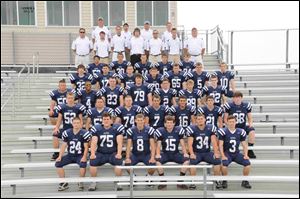FROM LEFT:
Row 1: Andrew Bickford,
Brandon Carver, Kody
Brewer, Tiger Jaso, Ed Rachter,
Darris McGown
Row 2: Kyle Below, Bobby
Arriaga, Jordan Smith,
Colin Timmons, Albert
Guerra, Shaw Wright, Jack
Raymond
Row 3: John Roper, Julian
Boose, Josh Kirkpatrick,
Kevin Crowe, James Benavides,
Levi Bickford, William
Riddle
Row 4: Brandon Crowe,
Jordan Jaso, Jared Wolph,
Austin James, Austin Heater,
Spencer King, Mason
Wagner
Row 5: Armondo Palas,
Hunter Greiner, Andrew
Ferree, Dalton Carr, Chris
Fillhart
Row 6: Coaches Scott
Stecher, Nick Petrof f,
Ryan Brooks, DJ Dyer, Chad
Howard, Logan Greiner,
Don Bowling
Row 7: Head coach Dave
Vodika, Andrew Williams,
Zach Engard, Dust in
Nejedly