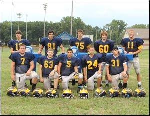 Erie Mason seniors: (from left):
Row 1: Hunter Cole, Bobby Allenbaugh, Jesse Oyerbides, Bret Bodie, Chase Burlen
Row 2: David Ghesquire, Andrew Espinosa, Seth Harmon, Eric Belair, Blade Bowman