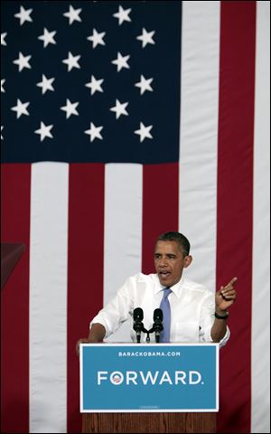 President Barack Obama speaks during a campaign event at Truckee Meadows Community College.
