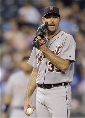 Detroit Tigers pitcher Justin Verlander, the reigning AL MVP and Cy Young Award winner, was charged with eight earned runs, matching his career high, in 5⅔ innings. It was the third time in Verlander's career he had surrendered eight earned runs and first since April 6, 2009, at Toronto.
