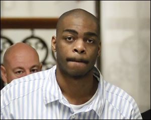 Kevin James, 21, is charged with murder and felonious assault in a shooting at Gas & Go at Cherry and Bancroft streets.