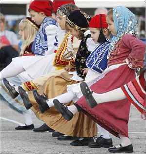 The Ellinopeda dancers perform at the 41st Annual Greek American Festival at Holy Trinity Greek Orthodox Cathedral.