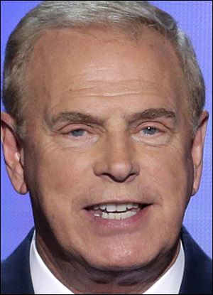 Former Ohio Gov. Ted Strickland addresses the Democratic National Convention in Charlotte, N.C., on Tuesday.
