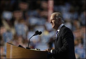 Vice President Joe Biden talked of the President's courage, compassion, and ‘spine of steel.'